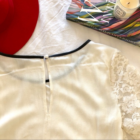 Ella Moss Ivory Lace Long Sleeve Top size S - Picture 12 of 14